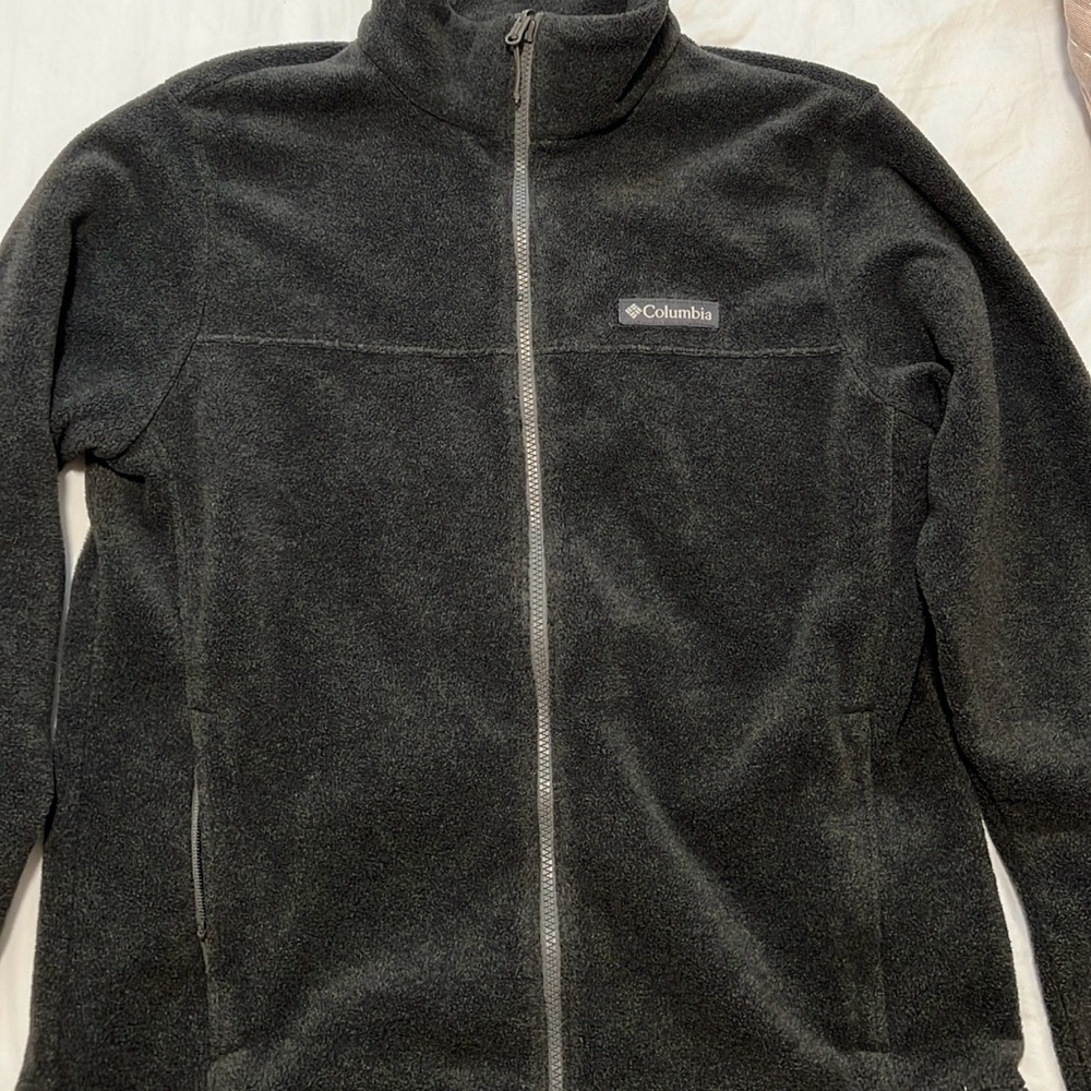 Columbia Charcoal Full-Zip Fleece Jacket
